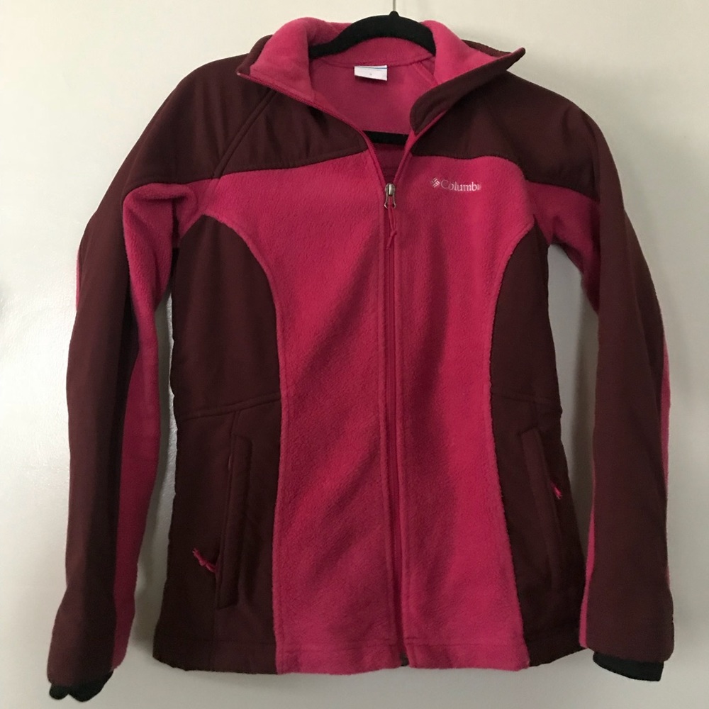 Maroon and Pink Columbia Medium-Weight Jacket